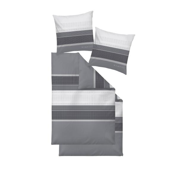 Bugatti Bettwäsche 4tlg. Flanell grau-weiß gestrei - 113197100000 - 2 - 588px