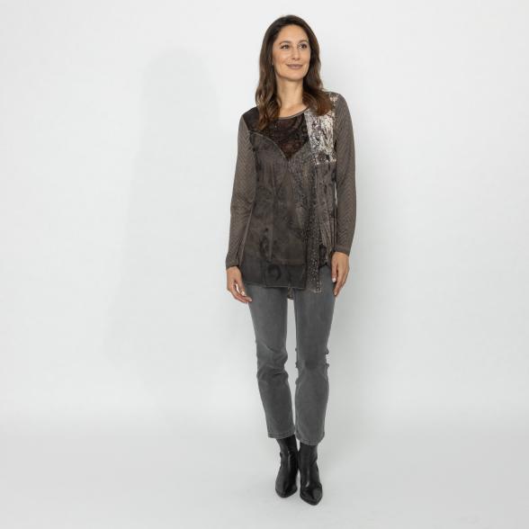 TRENDS by J. Leibfried Longshirt braun 36/38 - 113219100001 - 2 - 588px