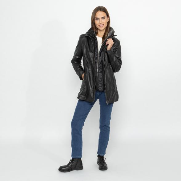 OTTO KERN Damen-Ledermantel 'Donna' schwarz 38 - 113221000001 - 2 - 588px