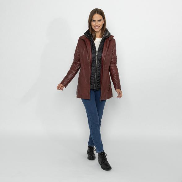 OTTO KERN Damen-Ledermantel 'Donna' bordeaux 38 - 113221100001 - 2 - 588px