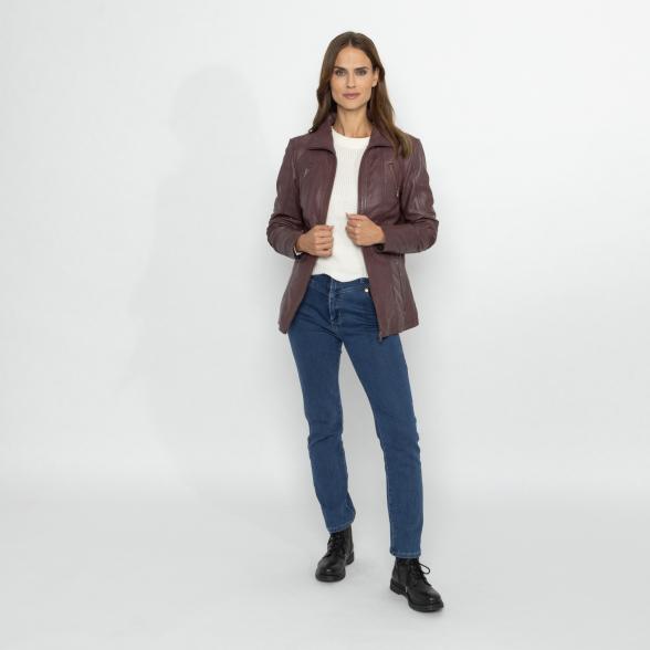 OTTO KERN Damen-Lederjacke 'Navarra' beere 38 - 113222500001 - 2 - 588px