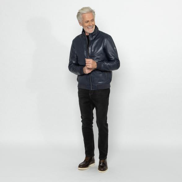 OTTO KERN Herren-Lederjacke 'Tony' marine 50 - 113223700001 - 2 - 588px