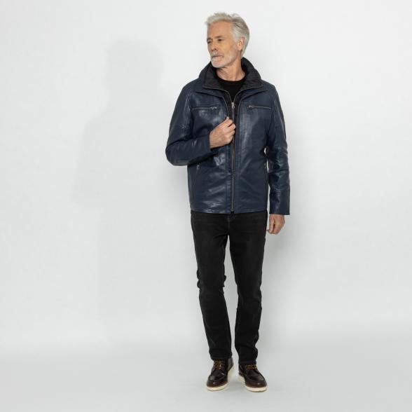 OTTO KERN Herren-Lederjacke 'Lenny' marine 50 - 113224100001 - 2 - 588px