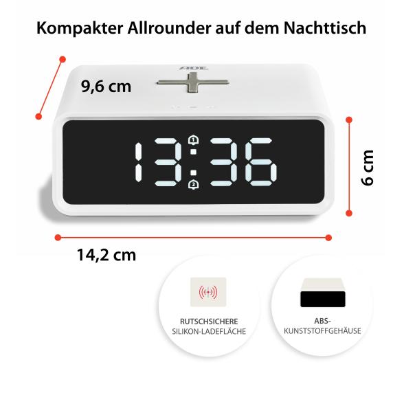 ADE digitaler Wecker + Ladefunktion - 113248300000 - 2 - 588px