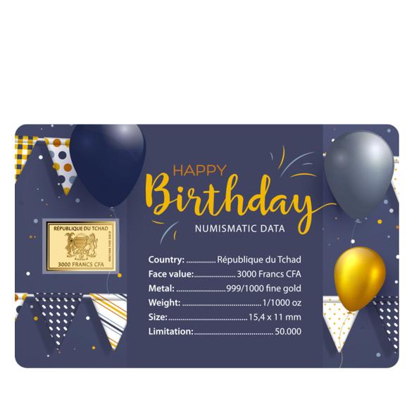 Coincard "Happy Birthday" 1/1000 oz. Feingold - 113434600000 - 2 - 588px