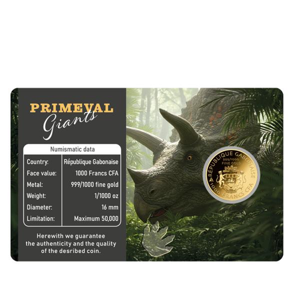 Coincard "Primeval Giants - Triceratops" - 113486400000 - 2 - 588px
