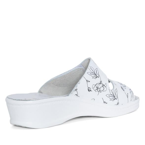 SANITAL LIGHT Damenpantolette weiß mit Blumen 35 - 113493400001 - 2 - 588px
