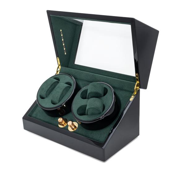 4er Uhrenbeweger "Kubus" pianoblack-grün - 113505100000 - 2 - 588px