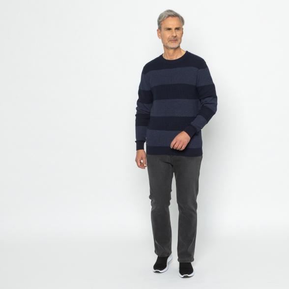 Herren-Streifen-Pullover marine/blau XL - 113604500003 - 2 - 588px