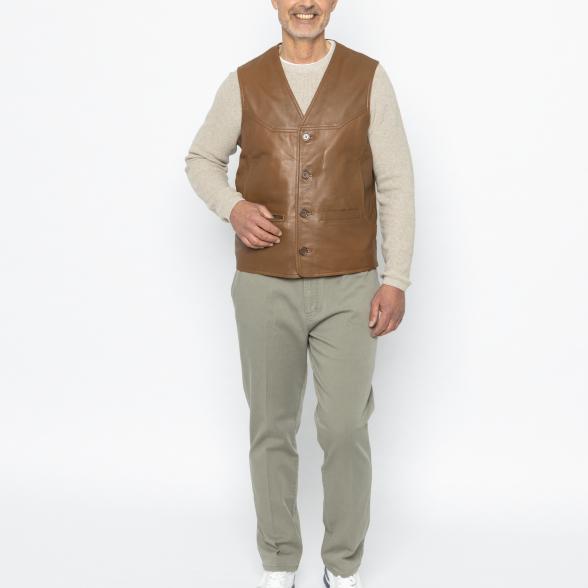 OTTO KERN Herren-Lederweste cognac 50 - 113669900001 - 2 - 588px