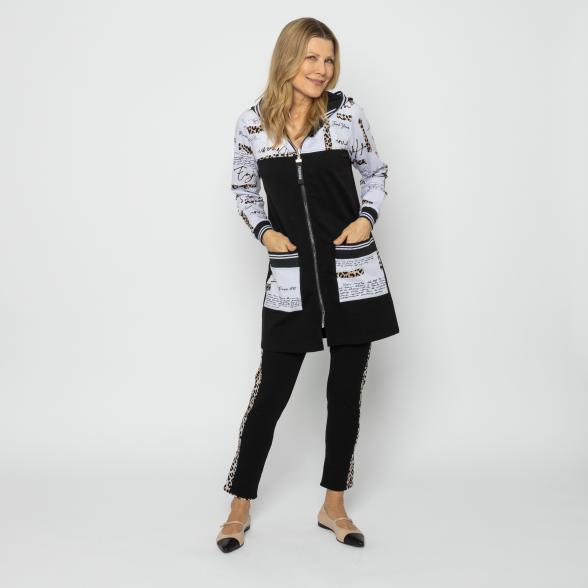 VANESSA STYLE Damen-Kapuzenjacke schwarz/weiß 48/50 (4) - 113685500004 - 2 - 588px