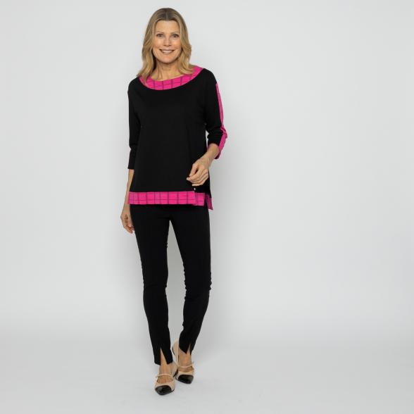 VANESSA STYLE Damen-Shirt schwarz/pink 48/50 (4) - 113686600004 - 2 - 588px