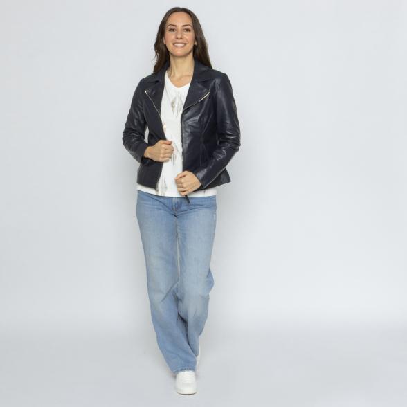 OTTO KERN Damen-Lederjacke nachtblau 38 - 113706400001 - 2 - 588px