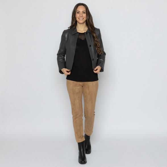 OTTO KERN Damen-Lederjacke anthrazit 44 - 113706800004 - 2 - 588px