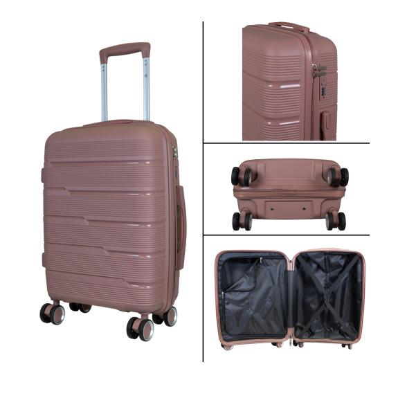 3-teiliges Polypropylen-Kofferset 'Aruba' rosè - 113822800000 - 2 - 588px