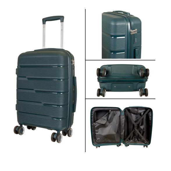 3-teiliges Polypropylen-Kofferset 'Aruba' grün - 113822900000 - 2 - 588px