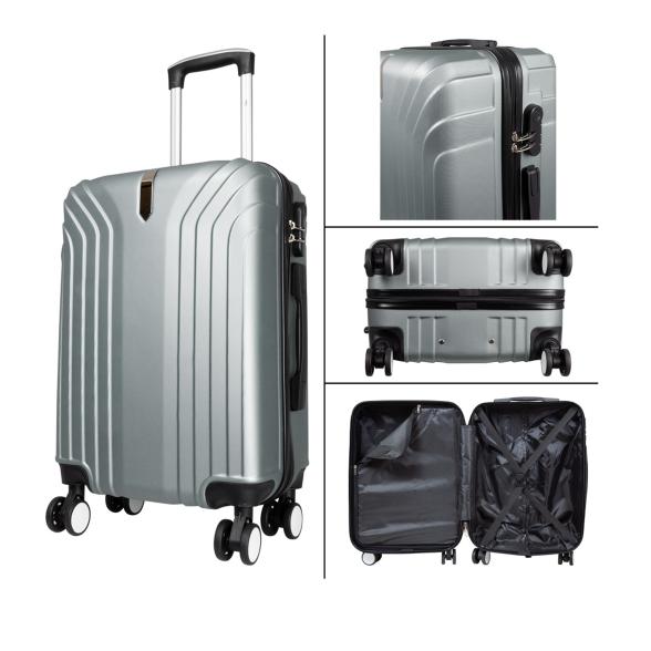 3-teiliges ABS-Kofferset 'Palma24' silber - 113823200000 - 2 - 588px