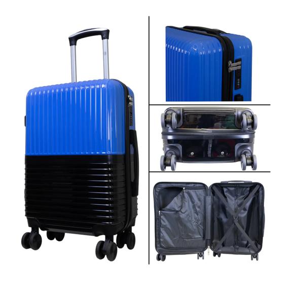 3-tlg. Hartschalen-Kofferset 'Riga' blau-schwarz - 113823800000 - 2 - 588px