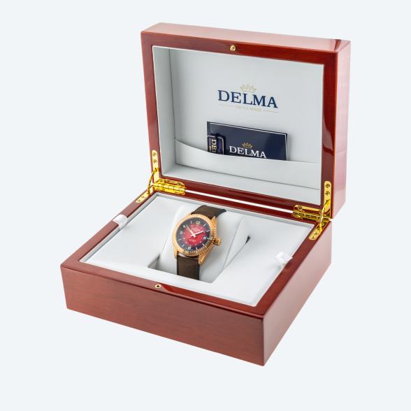 DELMA Herren-Automatikuhr "Cayman Bronze", rot - 113865700000 - 2 - 588px