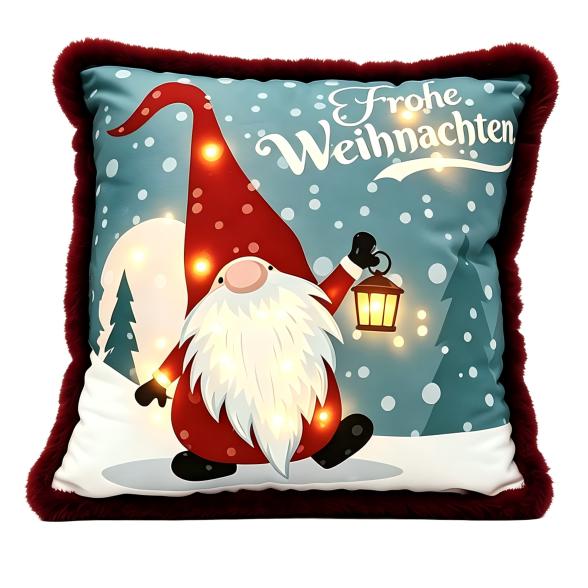 LED-Kissen Wichtel mit Fell - 113880600000 - 2 - 588px