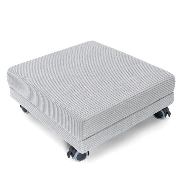 Hocker faltbar mit Untersatz Cord hellgrau - 113885600000 - 2 - 588px