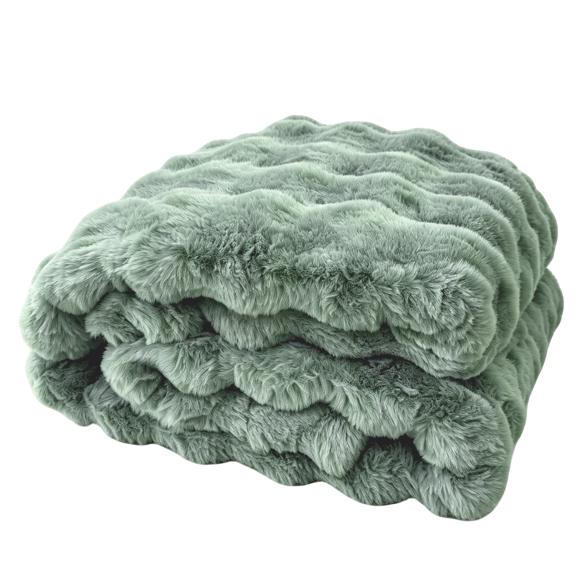 Felldecke Bubbles-Optik salbei - 113891700000 - 2 - 588px