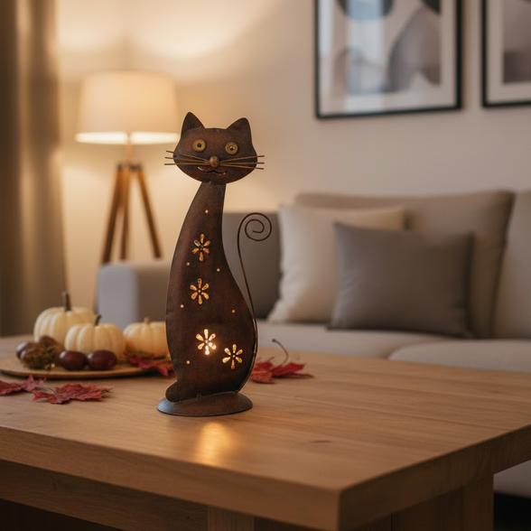 Darimana Teelichthalter Katze - 113943300000 - 2 - 588px