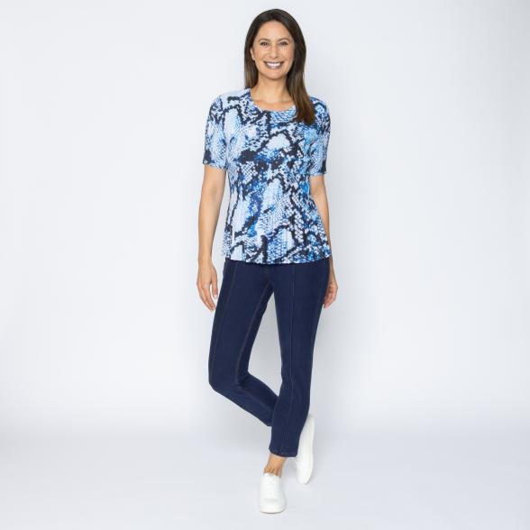 Jeannie Damen-Plissee-Shirt snake - 113965400000 - 2 - 588px