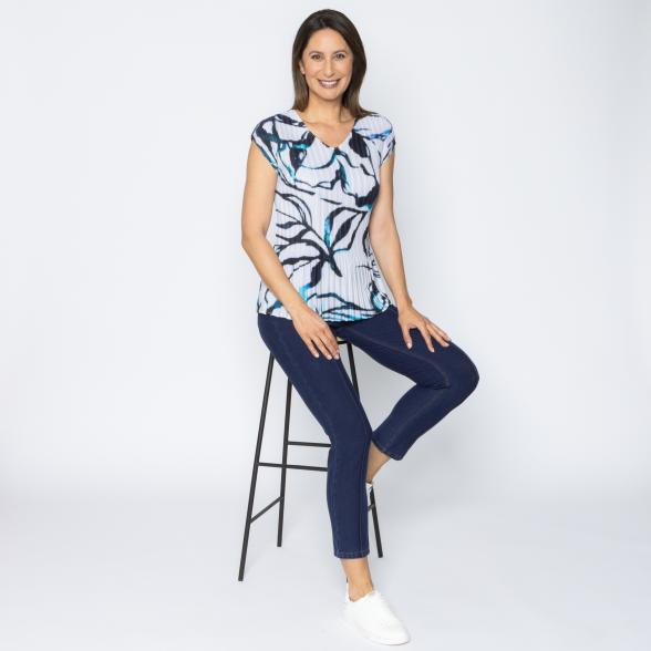 Jeannie Damen-Plissee-Shirt Blumen - 113965500000 - 2 - 588px