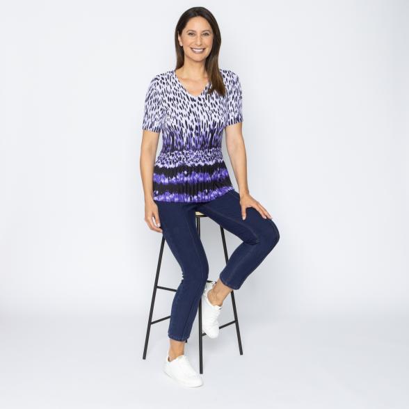 Jeannie Damen-Plissee-Shirt gemustert - 113966000000 - 2 - 588px