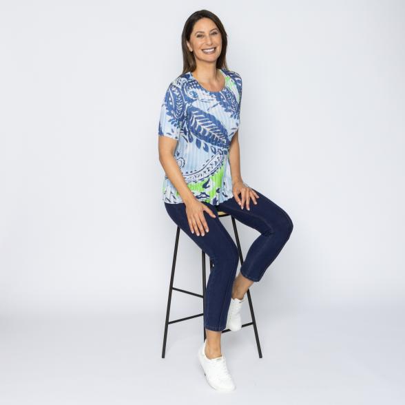 Jeannie Damen-Plissee-Shirt Paisley - 113966600000 - 2 - 588px