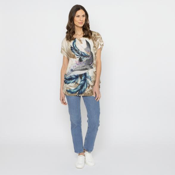 FASHION NEWS Damen-Shirt Delfin camel M/L - 38-42 - 113978400001 - 2 - 588px