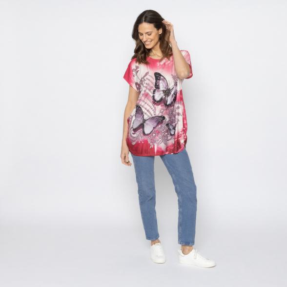 FASHION NEWS Damen-Shirt Butterfly beere M/L - 38-42 - 113978700001 - 2 - 588px