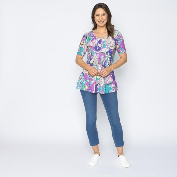 BRILLIANTSHIRTS Damen-Shirt Paisley lila 36/38 - 113982300001 - 2 - 588px
