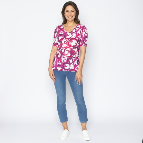 BRILLIANTSHIRTS Damen-Shirt Kreise pink 36/38 - 113982700001 - 2 - 588px