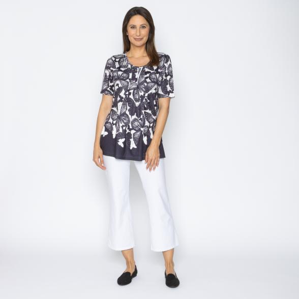 BRILLIANTSHIRTS Damen-Longshirt Schmetterlinge 36/38 - 113982900001 - 2 - 588px
