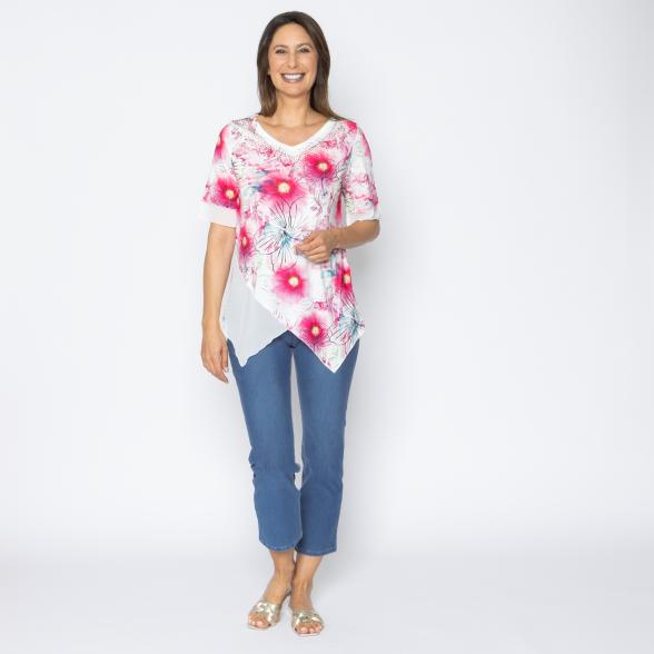 BRILLIANTSHIRTS Damen-Longshirt Blüten 36/38 - 113983500001 - 2 - 588px