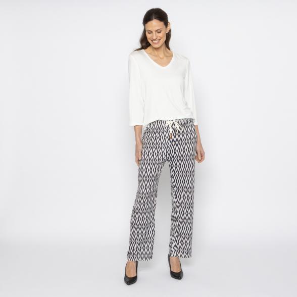 FASHION NEWS Damen-Hose Grafik navy/weiß M/L - 38/40 - 114018400001 - 2 - 588px