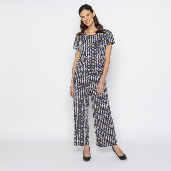 FASHION NEWS Damen-Hose Grafik navy/multicolor M/L - 38/40 - 114018800001 - 2 - 588px