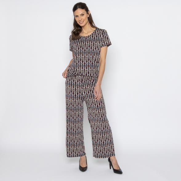 FASHION NEWS Damen-Hose Grafik schwarz/multicolor M/L - 38/40 - 114019000001 - 2 - 588px