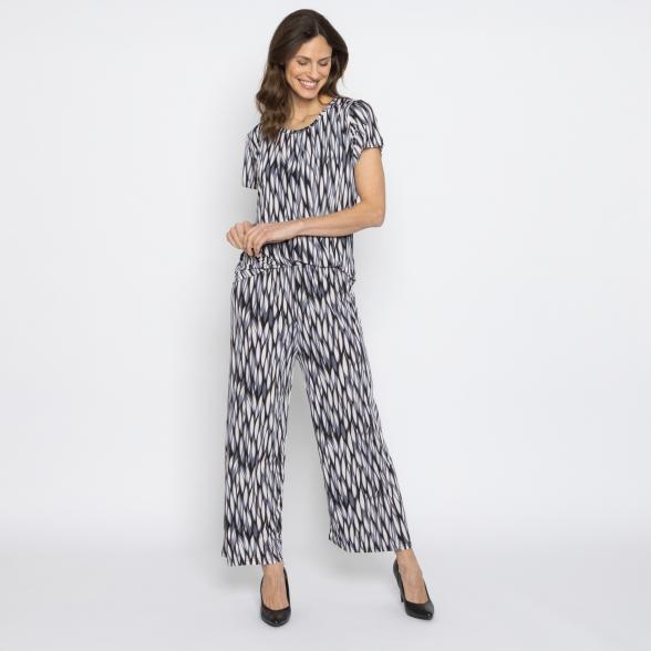 FASHION NEWS Damen-Hose Blätter grau/multicolor M/L - 38/40 - 114019800001 - 2 - 588px