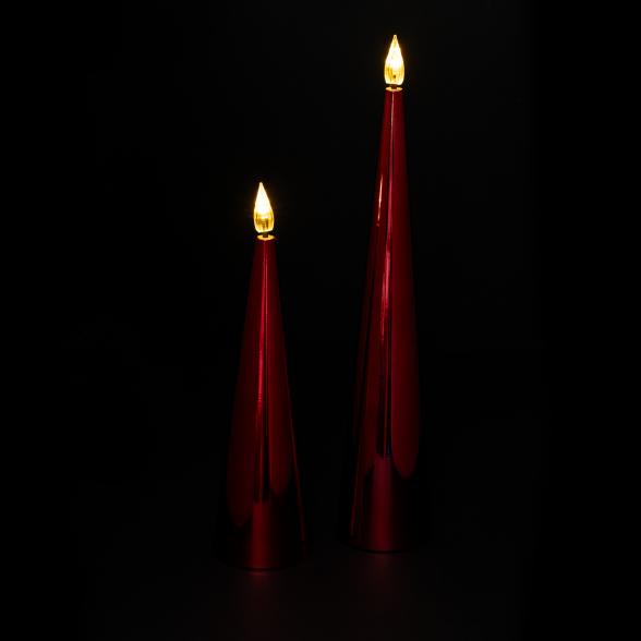 2 LED-Kegelkerzen rubinrot - 114036400000 - 2 - 588px