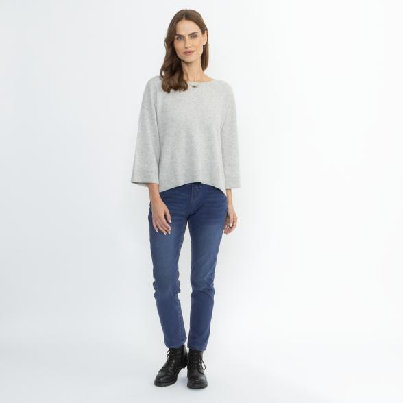 100% KASCHMIR Pullover hellgrau melange 50/52 - 114108900005 - 2 - 588px