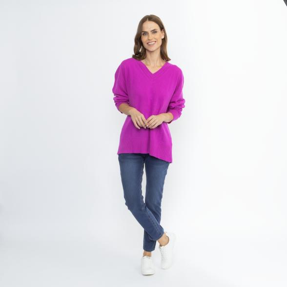 100% KASCHMIR Pullover fuchsia 50/52 - 114110000005 - 2 - 588px