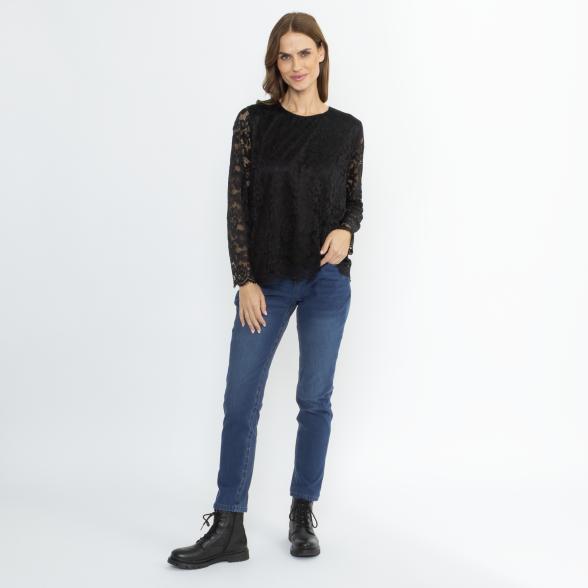 TRENDS by J. Leibfried Spitzenshirt schwarz 34/36 - 114110600001 - 2 - 588px