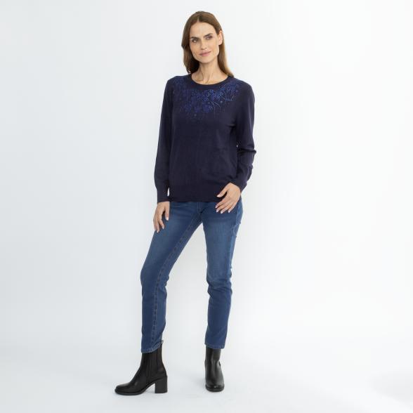 CHRISTIAN MATERNE Damen-Pullover dunkelblau 36/38 - 114140800001 - 2 - 588px