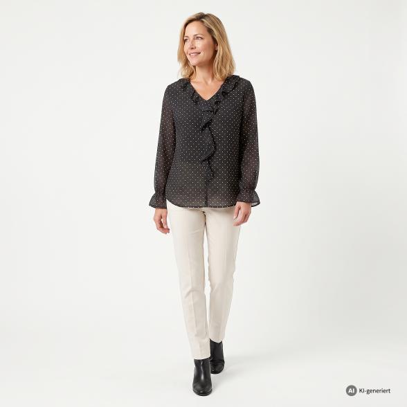 TRENDS by J. Leibfried Bluse schwarz/weiß 36/38 - 114250700001 - 2 - 588px