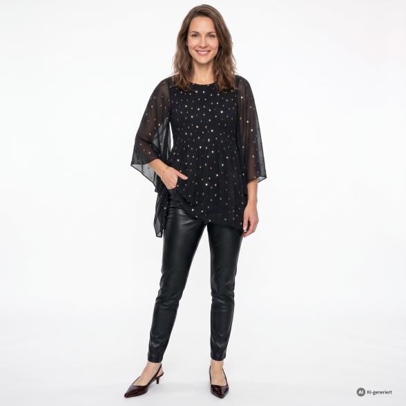 Kernig by Sarah Kern Blusenponcho schwarz/gold 36/38 - 114354600001 - 2 - 588px