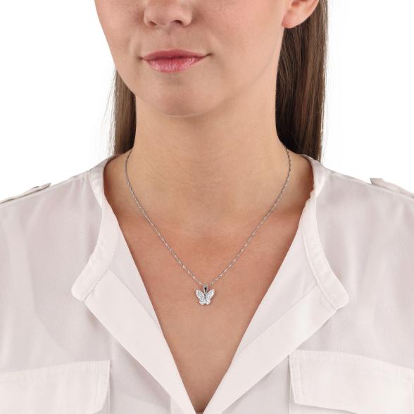 amor Schmetterling-Anhänger mit Kette 925 Silber - 114401500000 - 2 - 588px