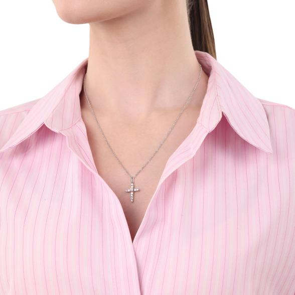 amor Kreuz-Anhänger mit Kette 925 Silber - 114401600000 - 2 - 588px